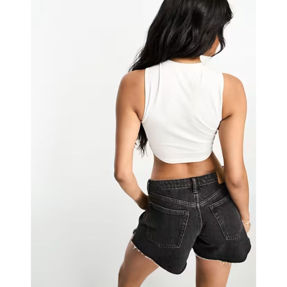 Sixth June cut out tank crop top in off white, ASOS - Picture 4 of 4